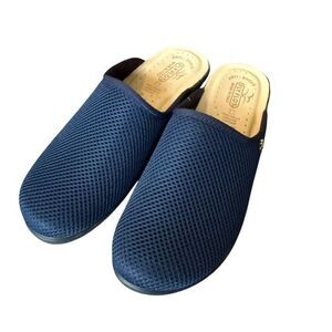 Fly flot Blue Mesh slip on comfort Mules anti shock breathable women sz 9.5 shoe